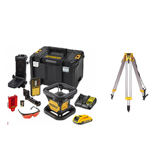 DeWalt DCK374D1R 18V kompletní sada rotačního laseru DCE074 se stativem a latí