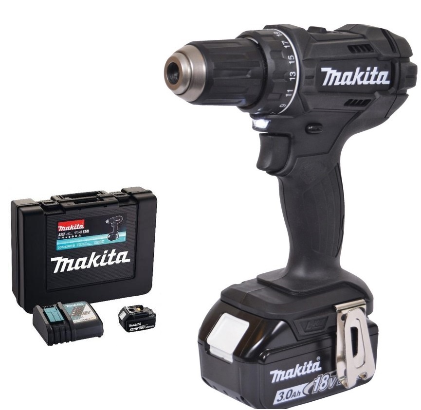 Makita DDF482RFEB Aku vrtací šroubovák černý Li-ion 18V 3,0 Ah