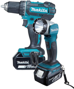 Makita DDF482RFJ1 Aku vrtací šroubovák se svítilnou Li-ion 18V 3,0 Ah