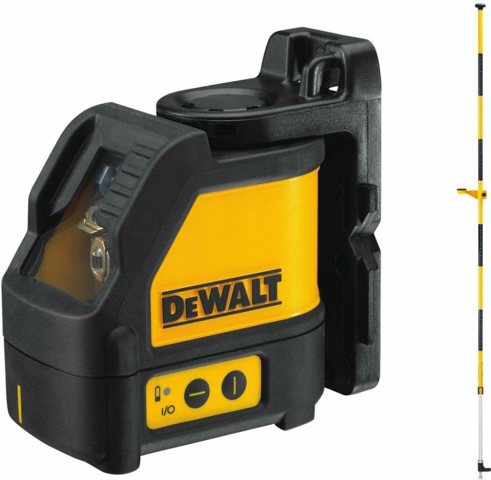 DeWalt DW088KPOL laserový kříž - samonivelační + rozpěrná tyč