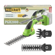 Procraft PGH2000 aku nůžky na trávu a živý plot 20V bez aku a nabíječky