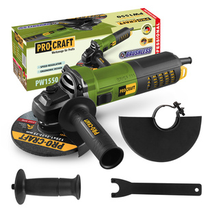 Procraft PW1550 bezuhlíková úhlová bruska 850W 125mm regulace otáček