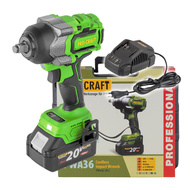 Procraft PWA36-1B-C aku rázový utahovák 20V 4,0Ah 850Nm