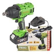 Procraft PWA82-1b-c aku rázový utahovák 20V 4,0 Ah 1600 Nm