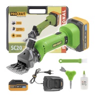 Procraft SC20 aku nůžky na stříhání ovcí 1x 20V 4,0Ah