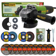 Procraft SPW1050/RM14 Úhlová bruska 850W 125mm +  kotouče